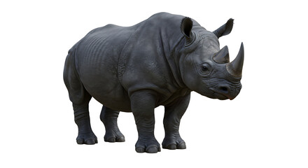 Obraz premium Detailed Full Shot of a Majestic Black Rhinoceros