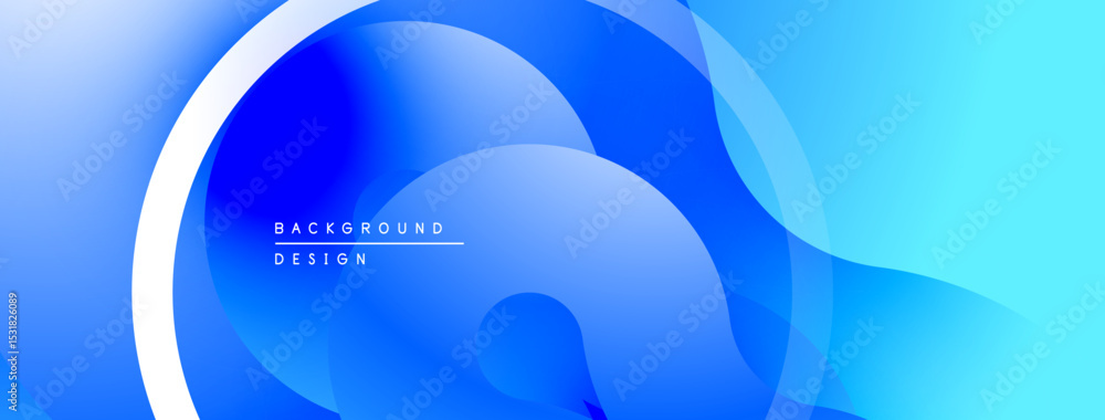 Aufkleber abstract blue background. smooth shapes overlap, creating dynamic visual flow. modern design, clean 
