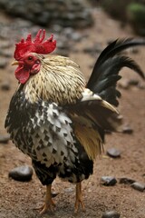 portrait of a male bantam chicken