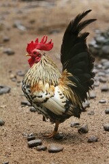 portrait of a male bantam chicken