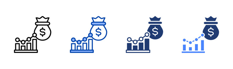 Analytics icon sheet multiple style collection