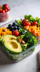 Healthy meal prep in a lunch box perfect for meal plan content