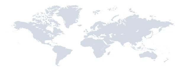 Obraz premium World map accurate scale, world map vector image, modern world map, Illustration, eps 10, worldwide, all continents, all countries, worldwide project