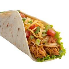 Delicious Pulled Chicken Taco: Recipe Inspiration & Food Photography on transparent background