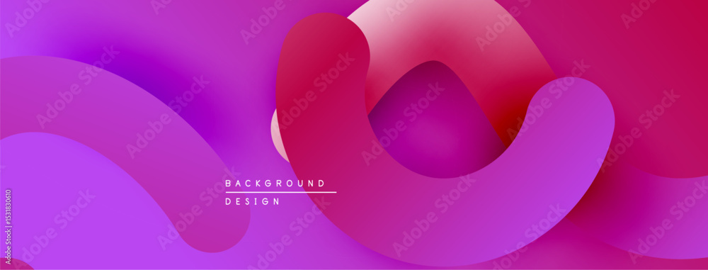 Poster abstract fluid shapes, vibrant magenta hues, smooth gradients create modern background design. minim