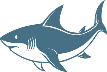 vector illustration of a shark