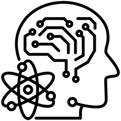 Quantum Artificial Intelligence Icon