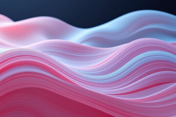 thin pastel wave lines curving across a baby pink background with central space untouched