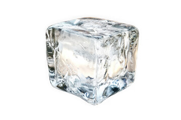 Realistic ice cube frozen water cold drink refreshment cooling element design resource isolated on transparent background
