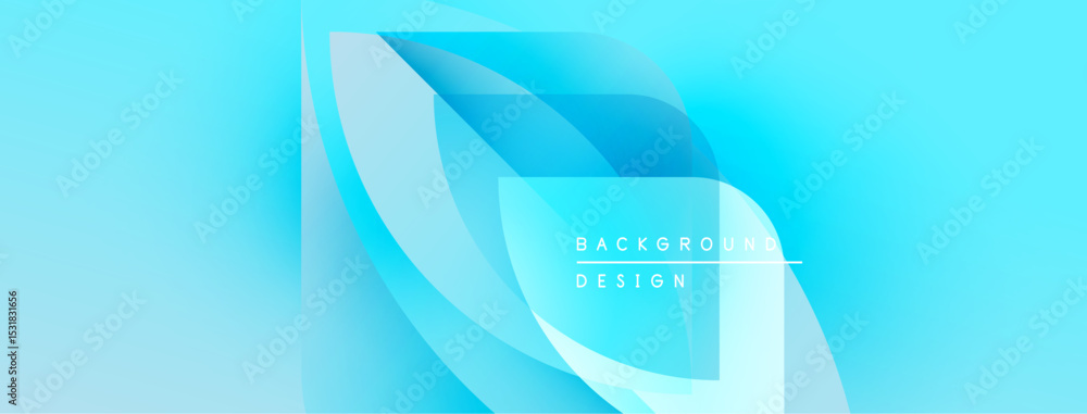 Poster Abstract blue background. Smooth gradients create flowing shapes, modern design elements. Text reads background design. Minimalist aesthetic.
