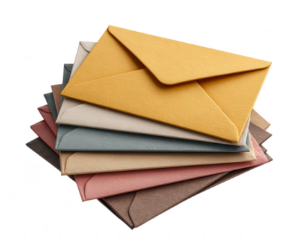 Colorful Envelopes Stack
