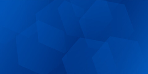 Modern abstract blue background with glowing geometric lines. Blue gradient hexagon shape design. Futuristic modern