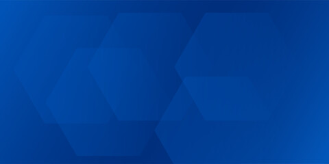 Modern abstract blue background with glowing geometric lines. Blue gradient hexagon shape design. Futuristic modern