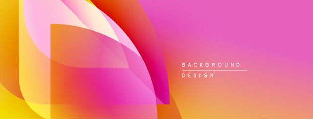 Abstract vibrant design. Soft gradients blend orange, pink, yellow hues. Modern aesthetic, suitable for digital backgrounds or presentations.