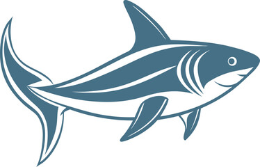 vector illustration of a shark