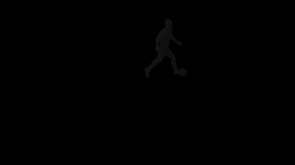 football or soccer action control ball simple illustrating motion footage