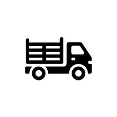 Fototapeta premium Large delivery truck icon with cargo container representing transportation and shipping service
