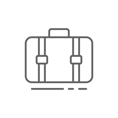 Briefcase on Baggage Carousel Icon Outline Style Thin Line Editable Stroke Symbol for Airport Luggage Claim