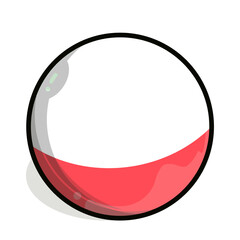 Icon A round, cartoonish sphere with a vibrant red interior, smoothly transitioning to white.