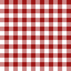 Fabric pattern, red and white checkered pattern, gift wrapping paper , seamless pattern 