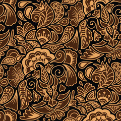 Elegant vector Javanese abstract batik pattern template for background