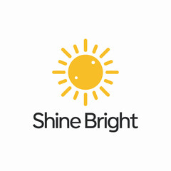 Shine bright sun logo design vector illustration for company branding and business identity needs ,Vector art