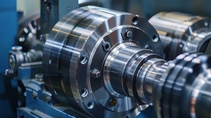 Close-up of internal turning operation on a lathe, showcasing a cutting tool shaping the inner diameter of a metal pipe or cylinder