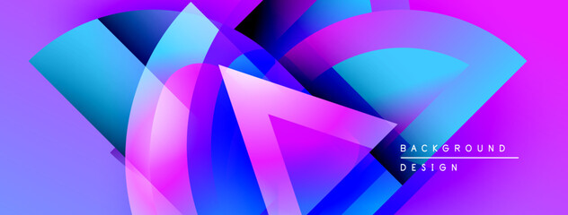 Abstract flowing shapes, vibrant purple, blue hues. Modern design, dynamic composition, gradient effects create visual interest.