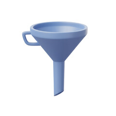 Blue 3D Funnel Illustration
