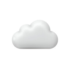 3D White Cloud Icon