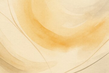 Light ochre and beige watercolor brush background texture
