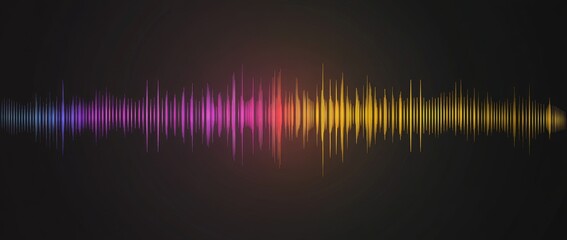 Colorful audio wave form