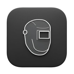 Obraz premium 3D Welding Helmet Icon Illustration