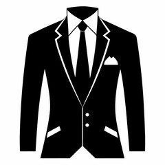 op Minimalist Suit Silhouette Icon Designs for Branding