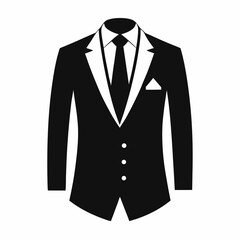 op Minimalist Suit Silhouette Icon Designs for Branding
