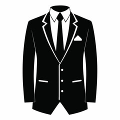 op Minimalist Suit Silhouette Icon Designs for Branding