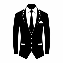 op Minimalist Suit Silhouette Icon Designs for Branding