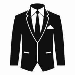 op Minimalist Suit Silhouette Icon Designs for Branding