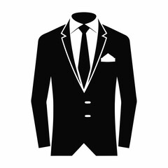 op Minimalist Suit Silhouette Icon Designs for Branding