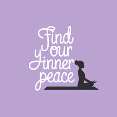 Yoga meditation for inner peace and mindfulness find your center with relaxation and wellness tips ,Vector art