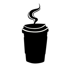 Silhouette Hot Steaming Cup Drink Beverage Illustration