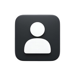 3D User Icon Dark Mode