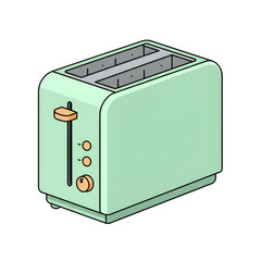 Mint Green Toaster Illustration