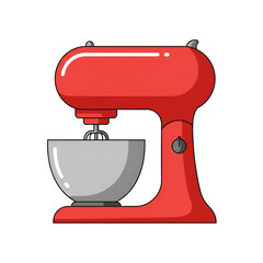 Red Stand Mixer Illustration