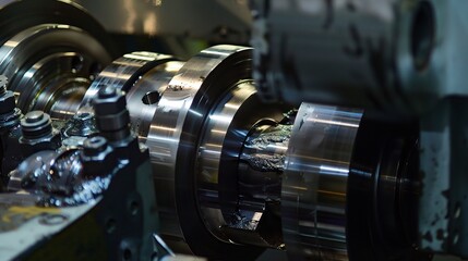 Close-up of internal turning operation on a lathe, showcasing a cutting tool shaping the inner diameter of a metal pipe or cylinder