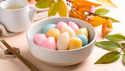 Korean rice cakes served during Chuseok festival.