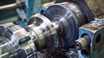 Close-up of internal turning operation on a lathe, showcasing a cutting tool shaping the inner diameter of a metal pipe or cylinder