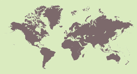 Obraz premium world map blank, world map picture, world map vector image, modern world map, Illustration, eps 10, worldwide, all continents, all countries, worldwide project