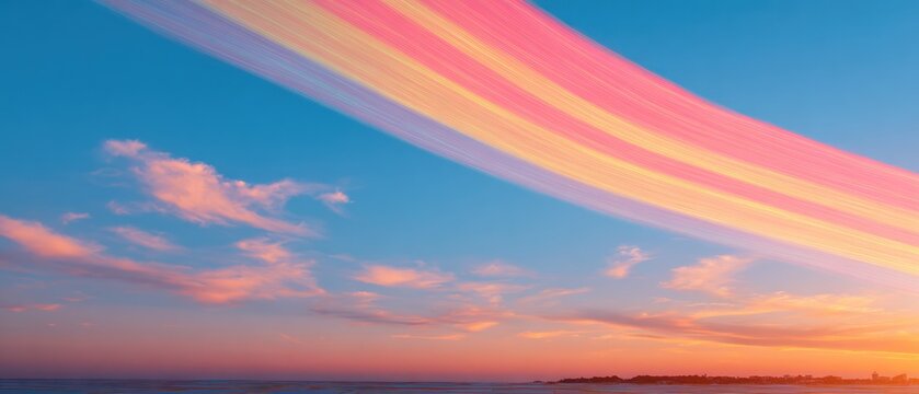 Colorful sunset cloudscape with vibrant hues