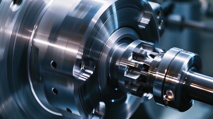 Close-up of internal turning operation on a lathe, showcasing a cutting tool shaping the inner diameter of a metal pipe or cylinder